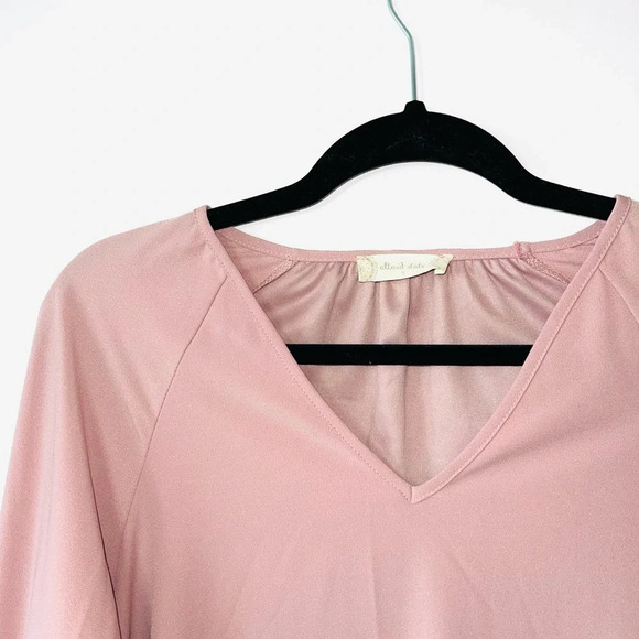 Altar’d State NWT Rosewood Blush Pink Bell Sleeve Shift Mini Dress Small Women’s - Picture 2 of 12